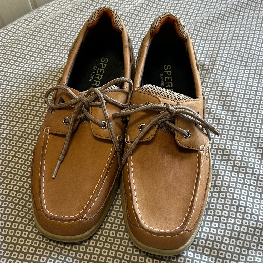 Sperry Top-Sider Mens Tan Leather Mens size 9.5W